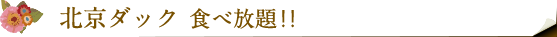 北京ダック 食べ放題‼